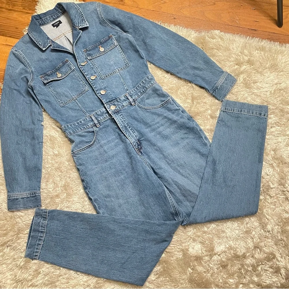 J. Crew Denim collared utility jumpsuit